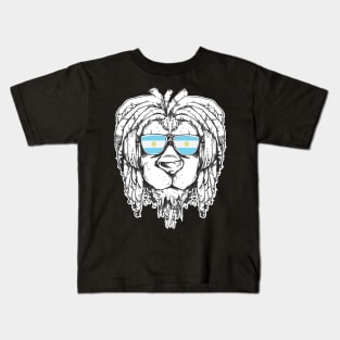 Rasta Reggae Lion Argentina Gift Rastafari Kids T-Shirt